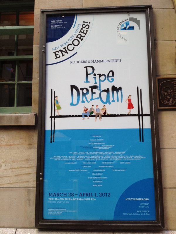 Pipe Dream at City Center, Rodgers and Hammerstein